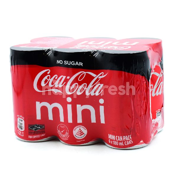 Beli Coca Cola No Sugar Mini Can Coke Pack 6 Cans X 180 Ml Dari Lotus