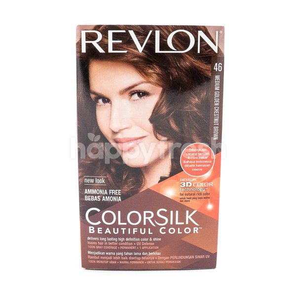 Revlon Silk Medium Golden Chesnut Brown 46 Hair Colour Jakarta