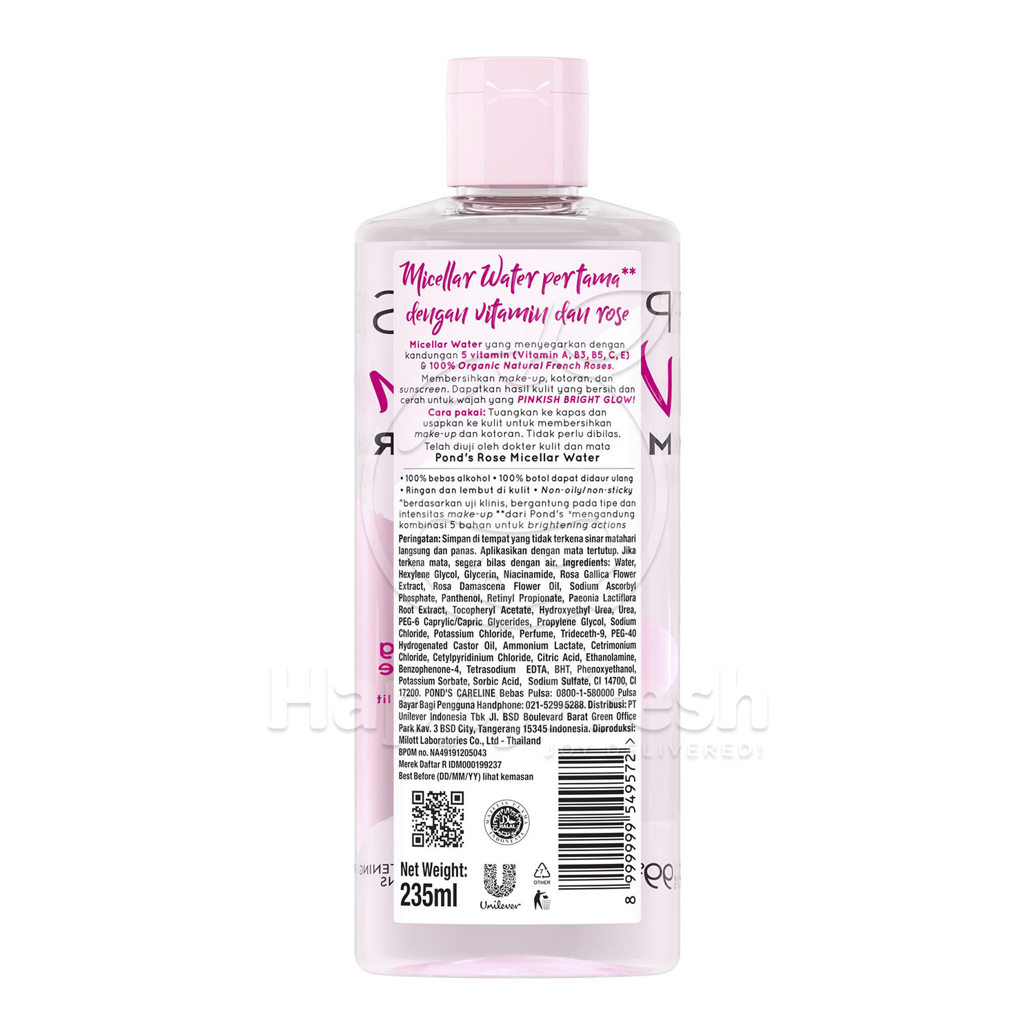 ponds rose micellar water