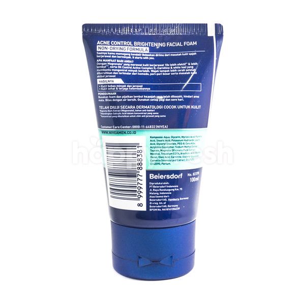 nivea acne control brightening facial foam
