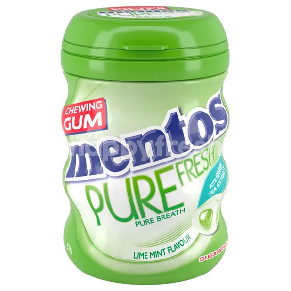 Mentos Pure Fresh Chewing Gum Lime Mint With Green Tea Flavour