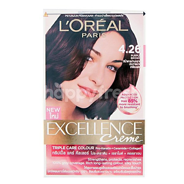 L Oreal Excellence Creme Triple Care 4 26 Purple Brown P Happyfresh