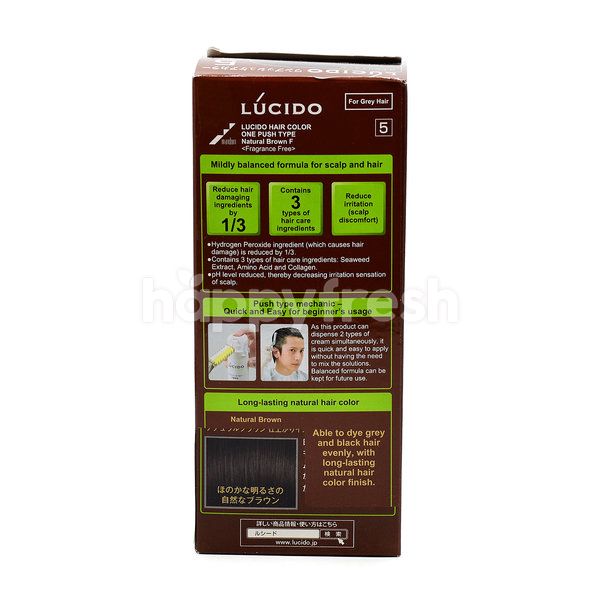 Mandom Lucido Hair Color One Push Type Natural Brown Happyfresh