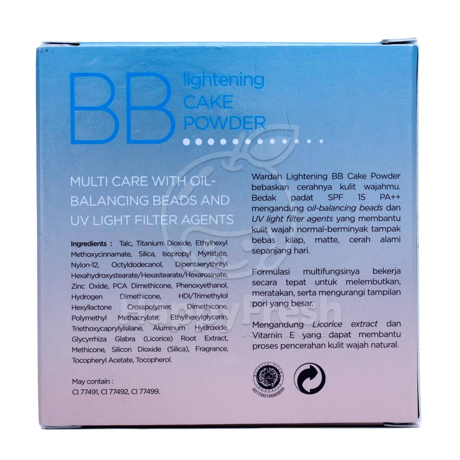 Wardah Bb Lightening Cake Powder 01 Light Jakarta Happyfresh