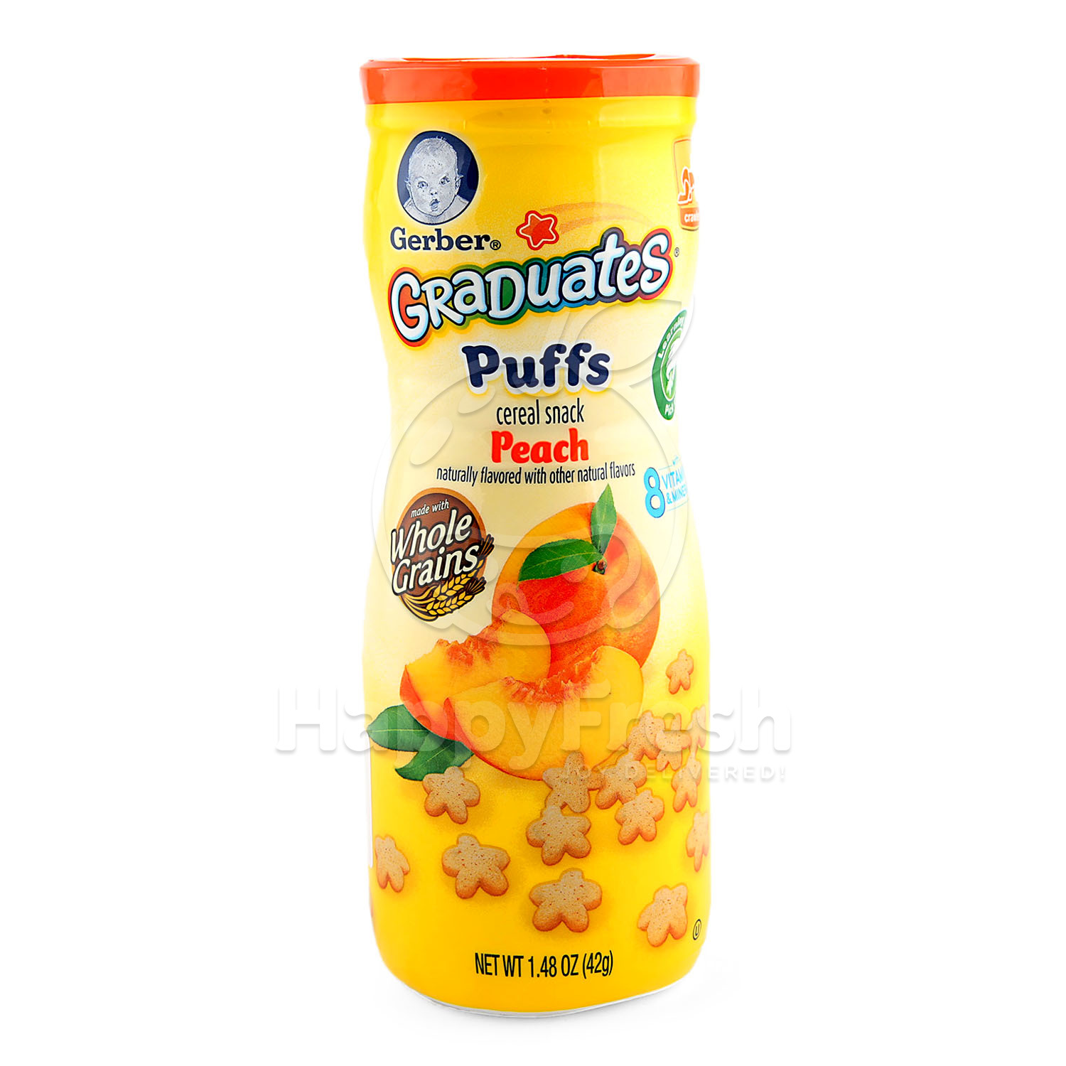 gerber puffs peach
