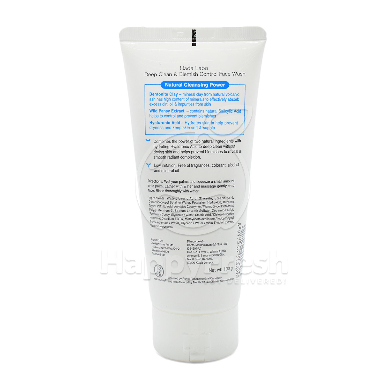 hada labo face wash deep clean & blemish control