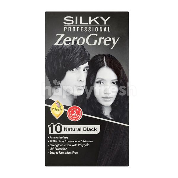 Silky Professional Zero Grey Hair Color Cream 10 Natu Happyfresh