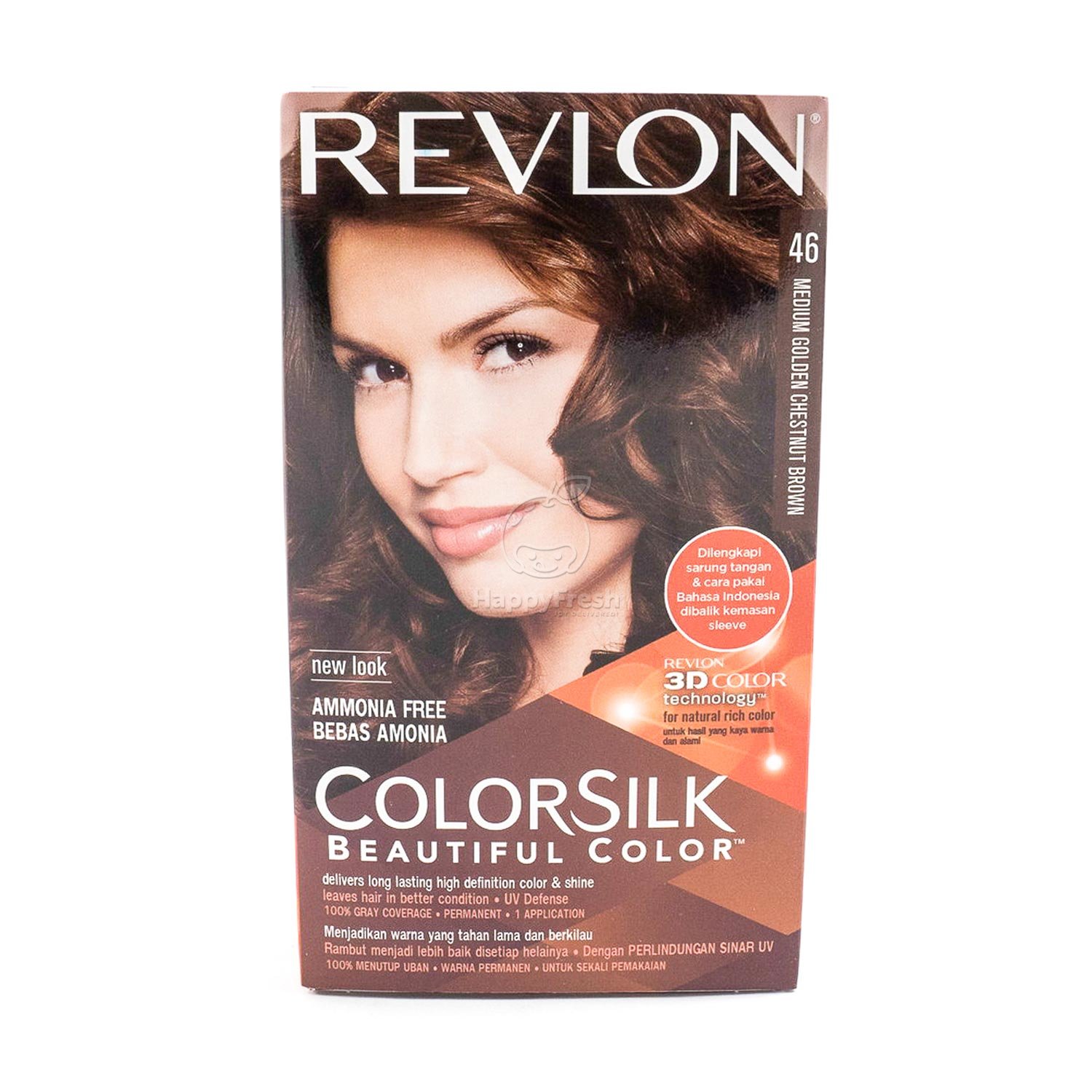 Revlon Silk Medium Golden Chesnut Brown 46 Hair Colour Jakarta