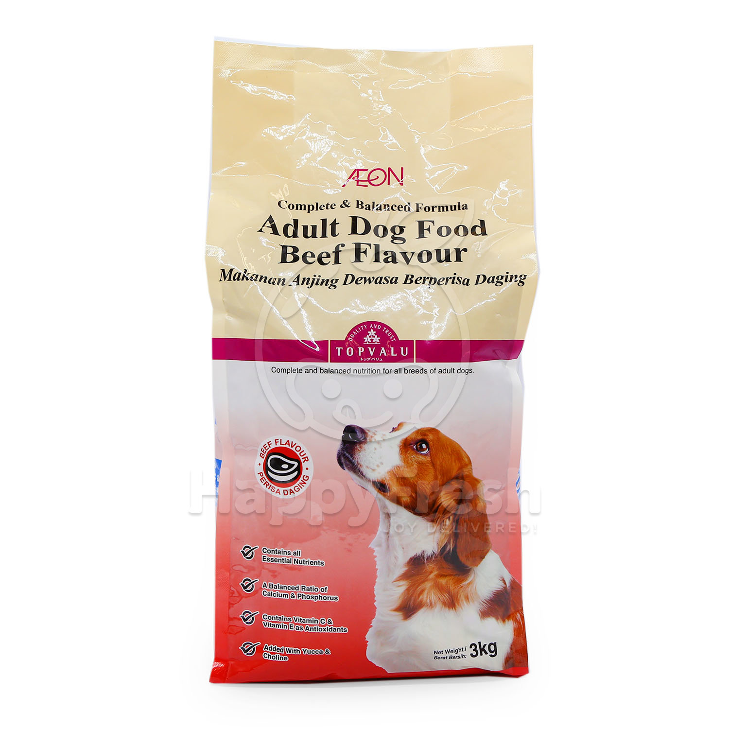 Topvalu Complete Balanced Formula Adult Dog Food Beef Flavour