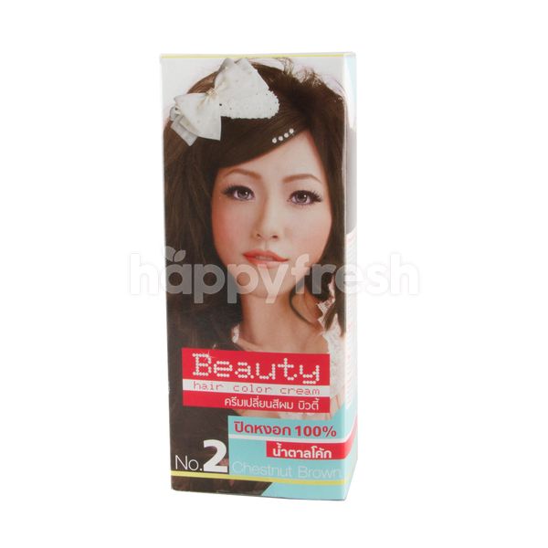 Beauty Hair Color Cream No 2 Chestnut Brown Bangkok Happyfresh