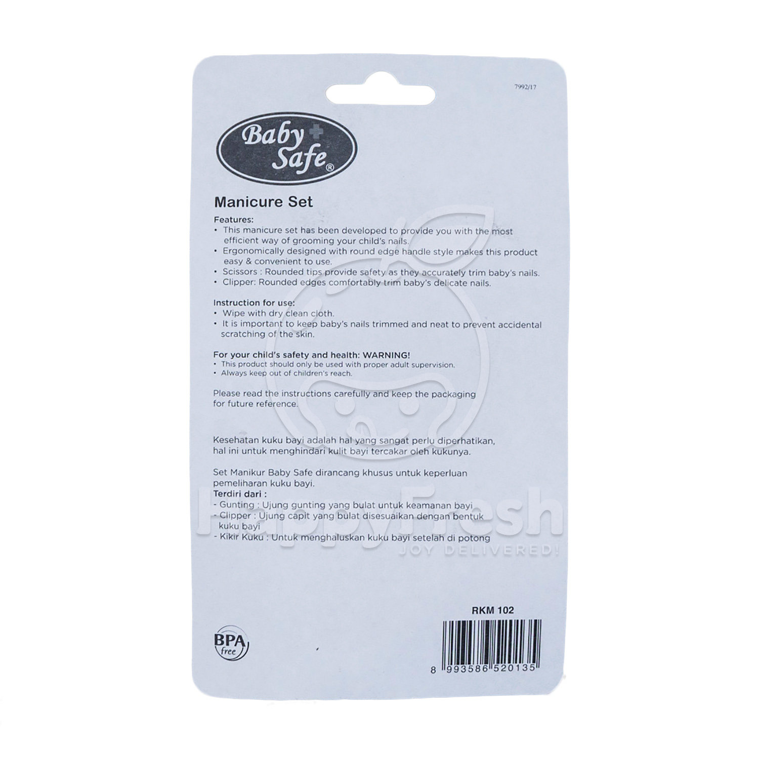 baby safe manicure set