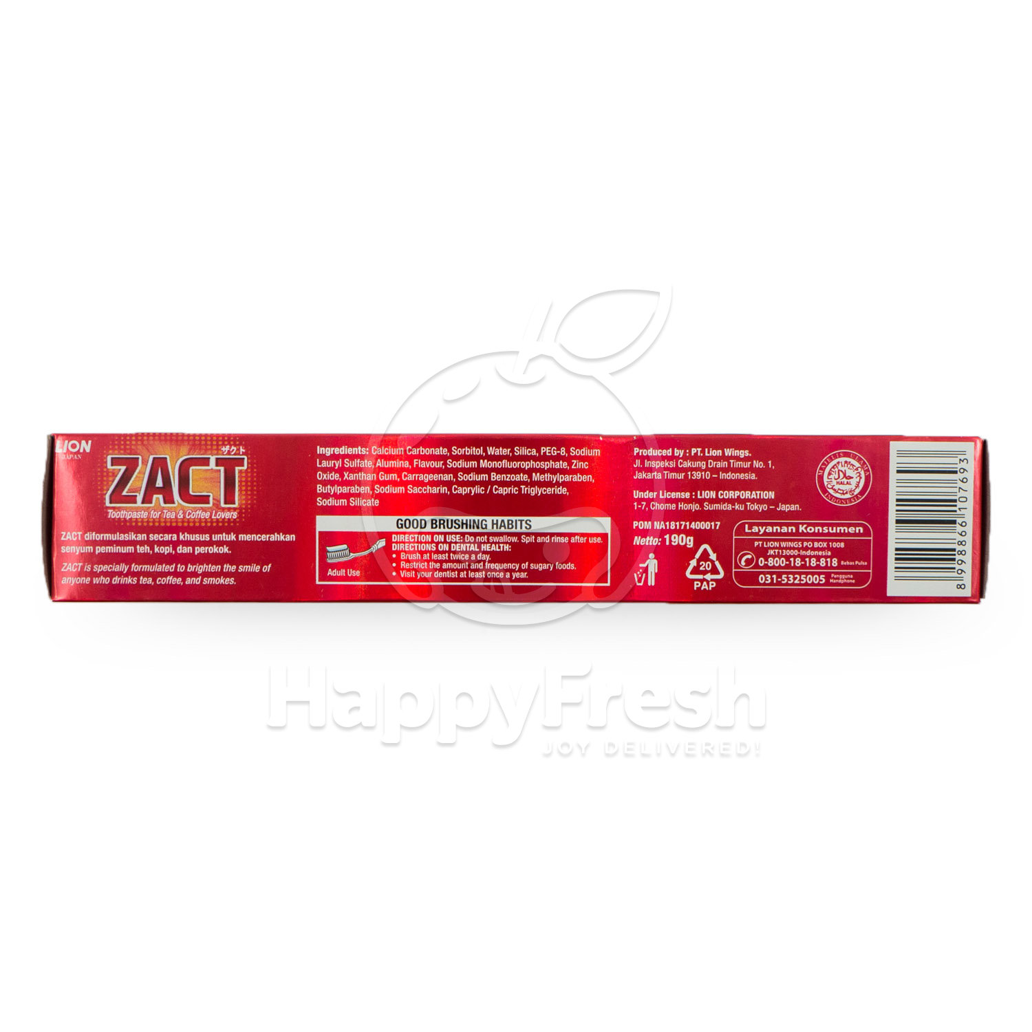 zact toothpaste ingredients