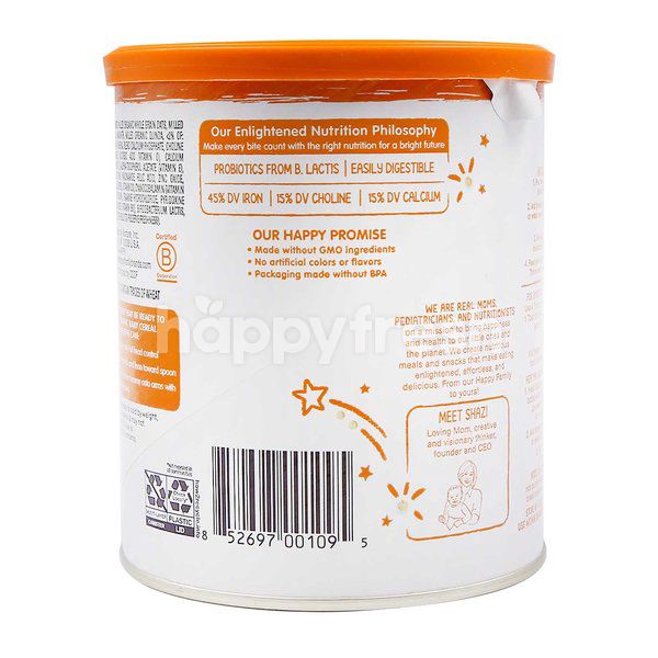 happy baby organic probiotic baby cereal with choline