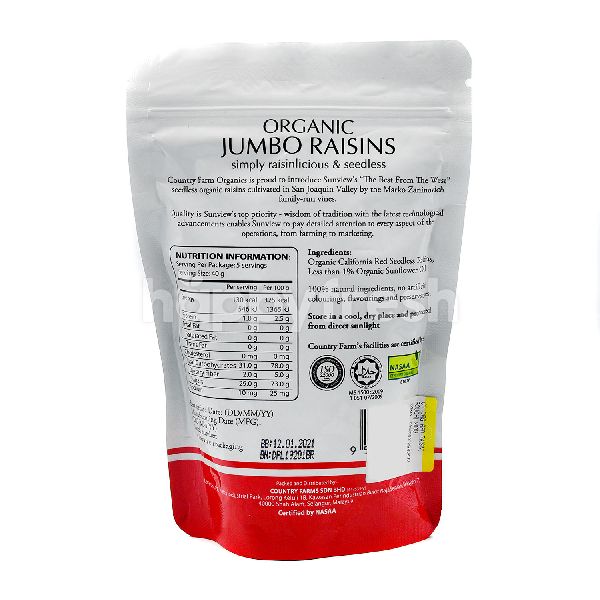 Beli Country Farm Organics Red Jumbo Raisins Dari Aeon Happyfresh Shah Alam