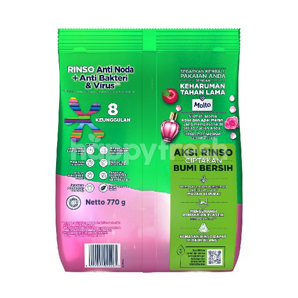 Product: Rinso Molto Anti Stain Rose Fresh Detergent Powder - Image 2