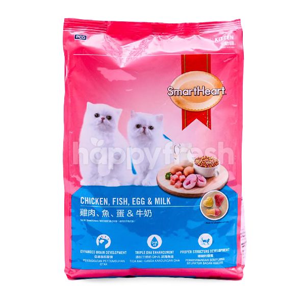 Beli SmartHeart Chicken, Fish, Egg & Milk Kitten Cat Food dari Lotus's ...