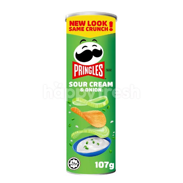 Buy Pringles Potato Chips Sour Cream & Onion Flavour 107G at Tesco