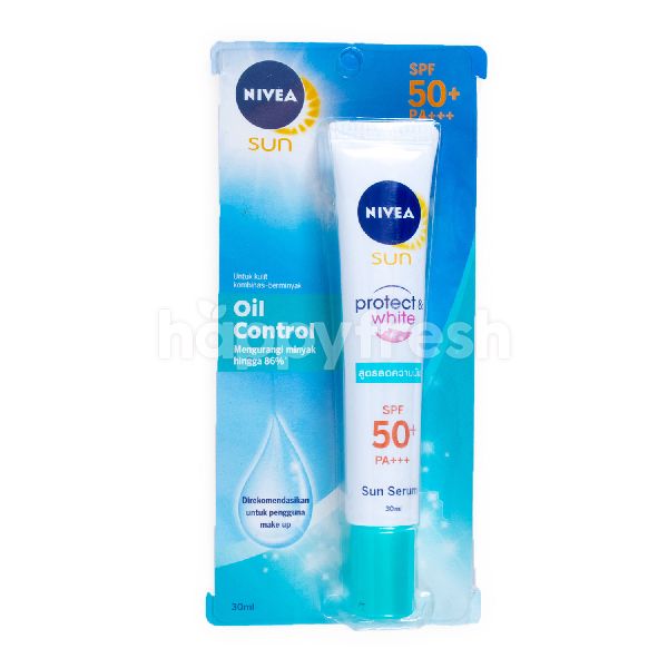 review nivea sun face serum oil control