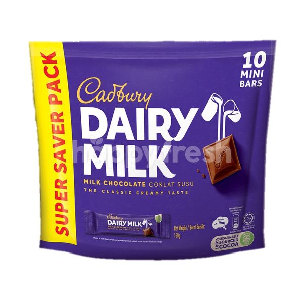 Beli Cadbury Dairy Milk Chocolate Mini Bars 10pcs Dari Aeon Happyfresh Klang Valley