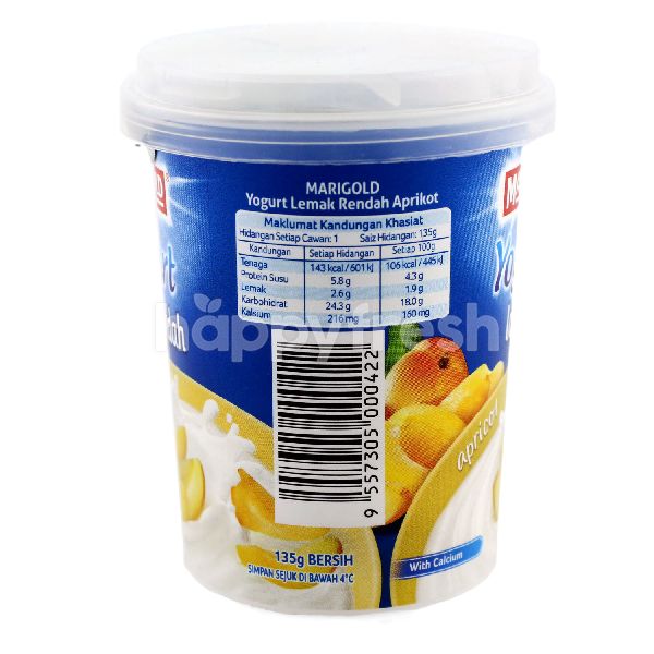 Beli MARIGOLD Yogurt Low Fat Apricot Flavour 130G dari Lotus's HappyFresh