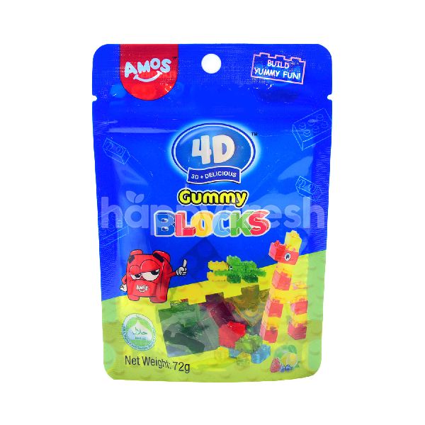 Beli Amos 4D 3D+ Delicious Gummy Blocks dari Isetan - HappyFresh