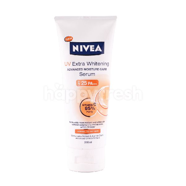 nivea uv extra whitening advanced moisture care serum spf 25