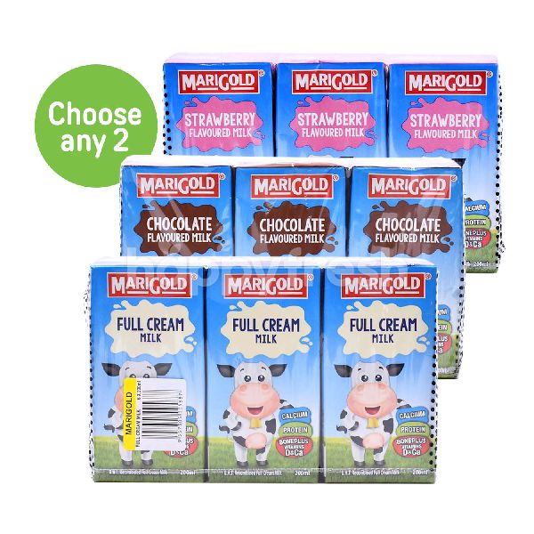 Beli Uht Full Cream Milk Marigold Uht Chocolate Milk And Marigold Uht Strawberry Milk Pick 7896