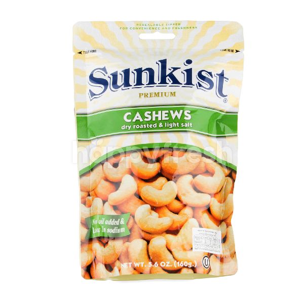 ซื้อ Sunkist Premium Cashew Dry Roasted & Light Salt Online จาก Lotus's -  HappyFresh