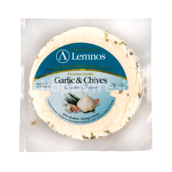 ซื้อ Lemnos Garlic & Chives Cream Cheese 125 g Online จาก Gourmet Market HappyFresh