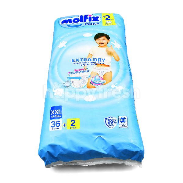 Beli Molfix Extra Dry Super Tape Diapers Jumbo Pack XXL (36 Pieces + 2