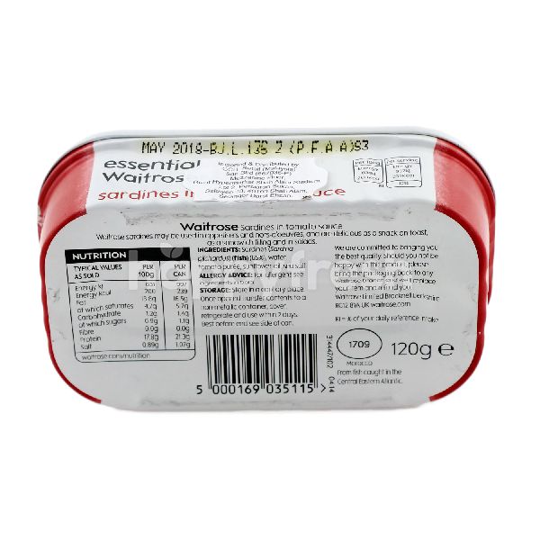 Beli Essential Waitrose Sardines In Tomato Sauce dari Cold Storage HappyFresh