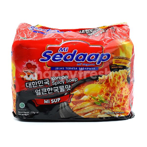 Beli Mi Sedaap Korean Spicy Hot Mee Soup (5 Packet x 77g) dari Giant