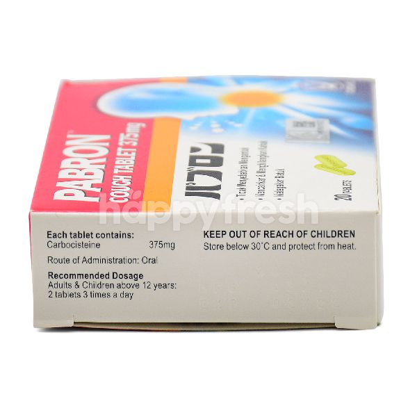 Beli Taisho Pabron Cough Tablet 375mg 20 Tablets Dari Watsons Happyfresh Klang Valley
