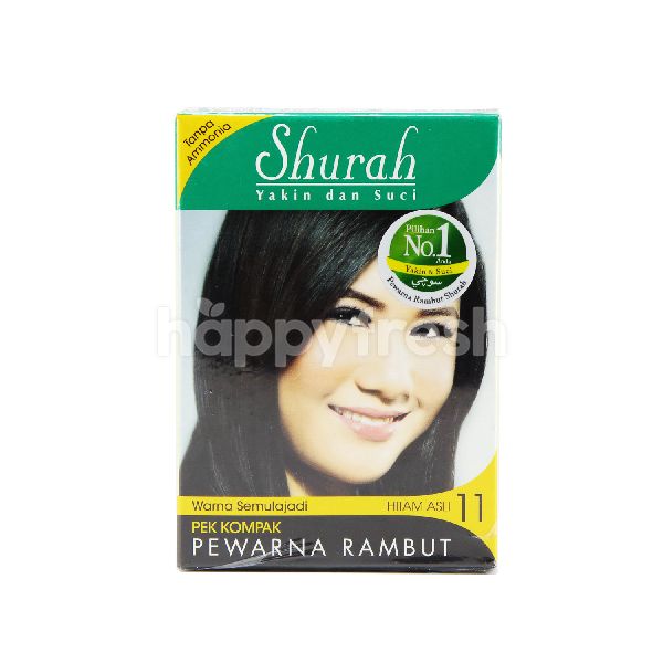 Beli Shurah Pek Kompak Pewarna Rambut 11 Hitam Asli Hair Colour Dari Tmc Bangsar Happyfresh Klang Valley
