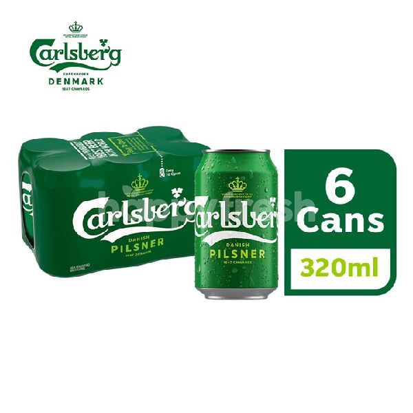 Beli Carlsberg Danish Pilsner Beer Can 320ml X 6 Dari Isetan Happyfresh