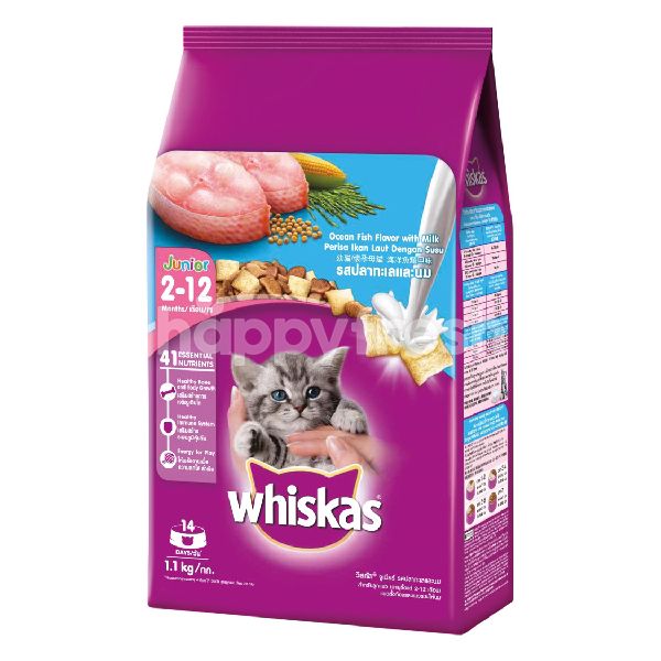 Beli Whiskas Cat Dry Food Junior Ocean Fish 1.1KG Cat Food dari Lotus's