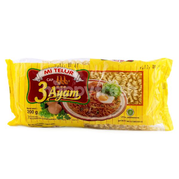 Product: Indofood Cap 3 Ayam Yellow Egg Noodle - Image 1