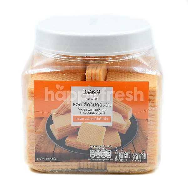 Beli Tesco Wafer With Orange Flavoured Cream dari Lotus's HappyFresh