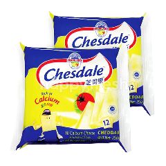 Buy Fonterra Chesdale Cheddar Cheese Slices Spread (6 Slices) Twinpack ...