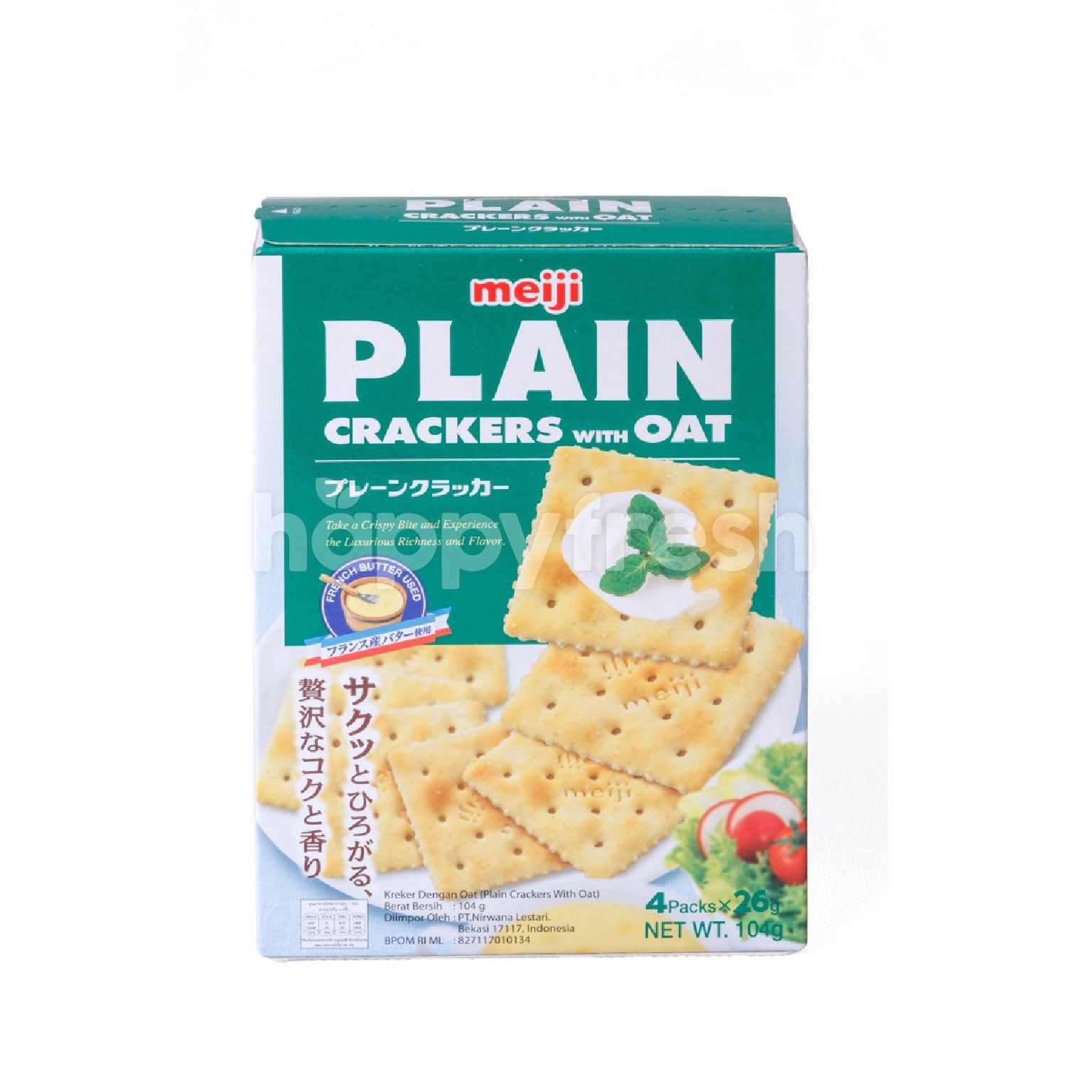 Beli Meiji Plain Crackers With Oat 104G dari Watsons - HappyFresh