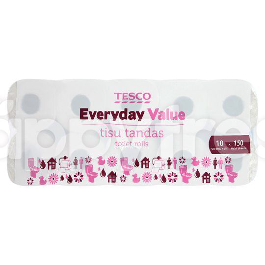 Buy Tesco Everyday Value Toilet Rolls (10 X 150 Sheets) at Tesco