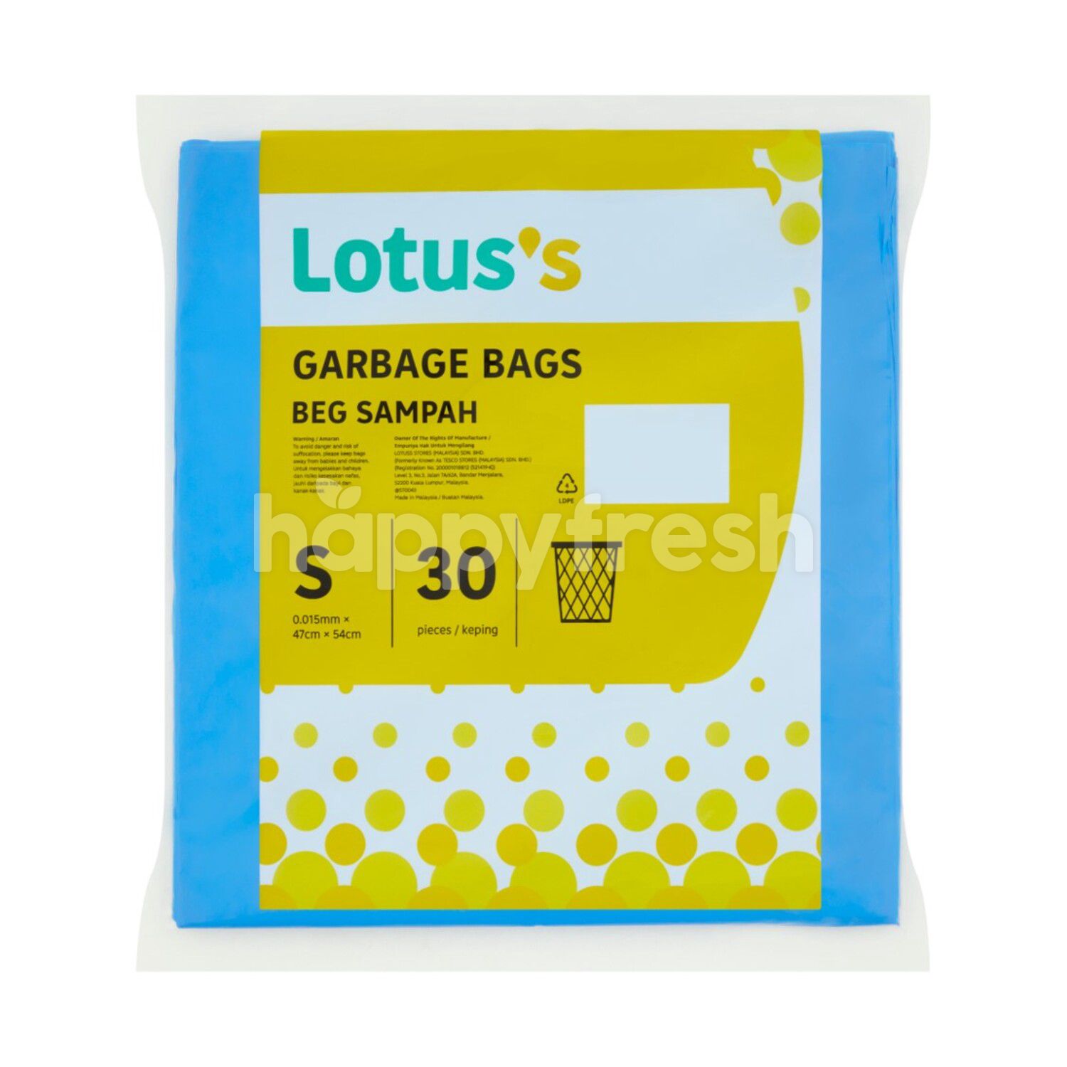 Beli Lotus's Garbage Bags S Size (30 Pieces) dari Lotus's HappyFresh