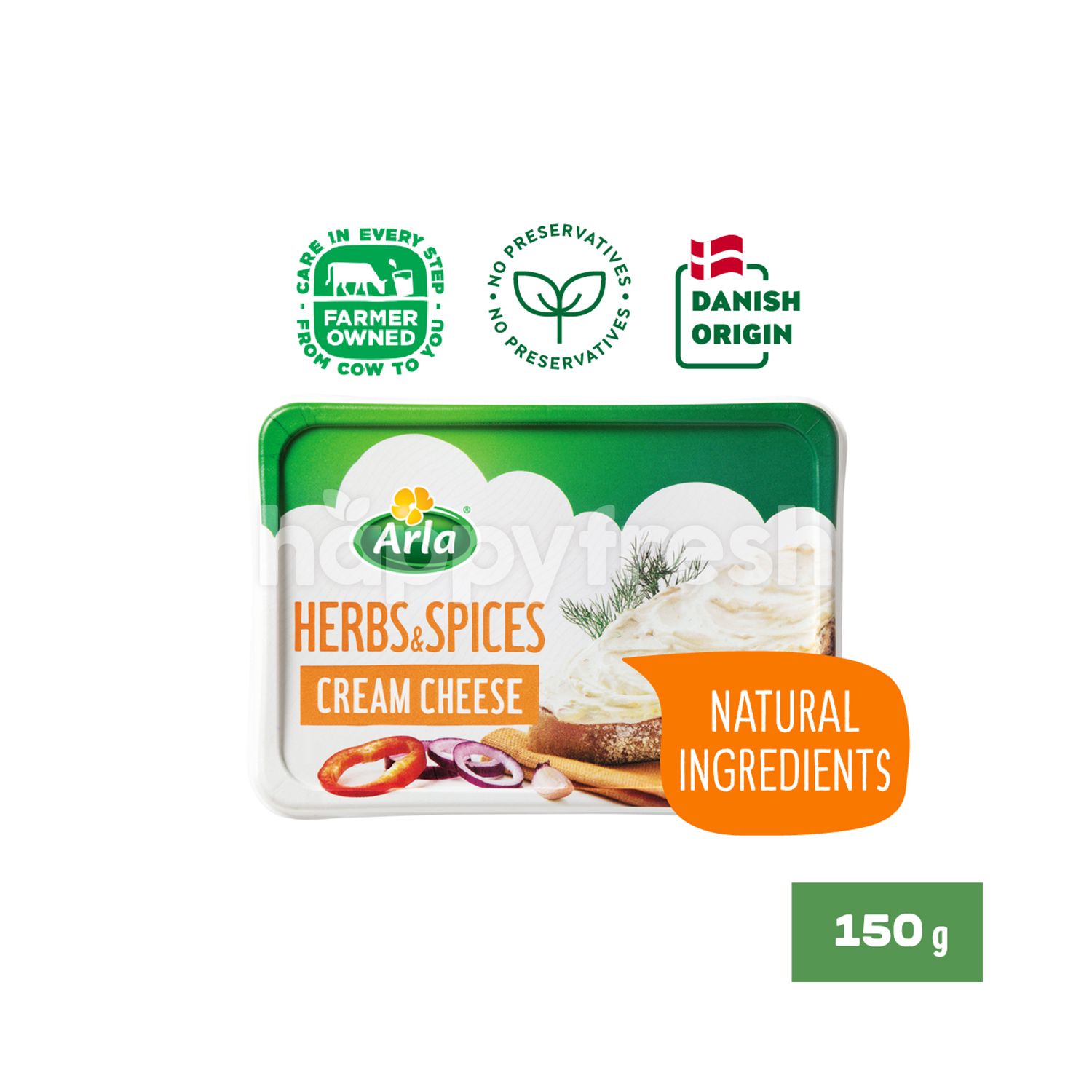 Beli Arla Cream Cheese Herbs And Spices Spreadable Tub Dari Isetan Happyfresh