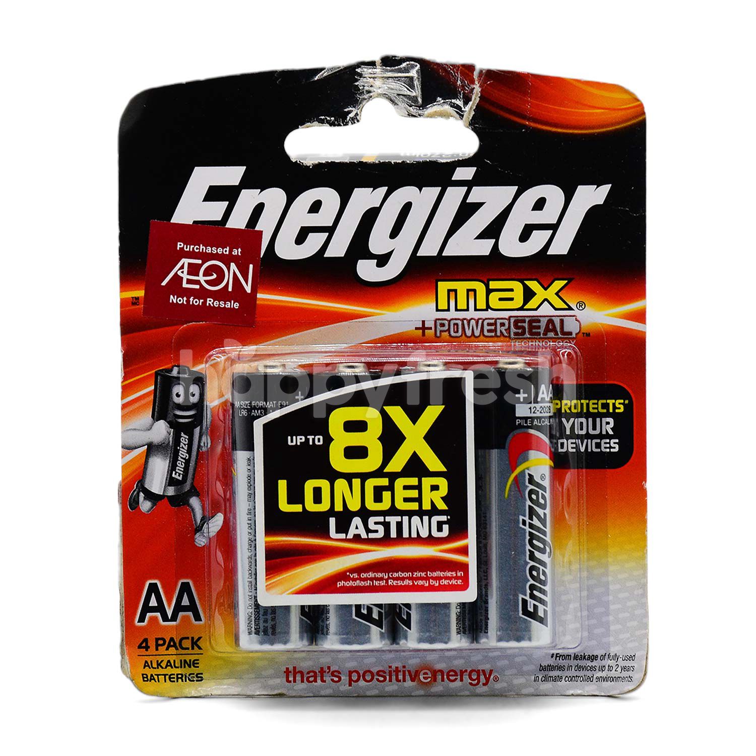 Beli Energizer Max + Power Seal AA Battery (4 Pieces ) Dari AEON ...