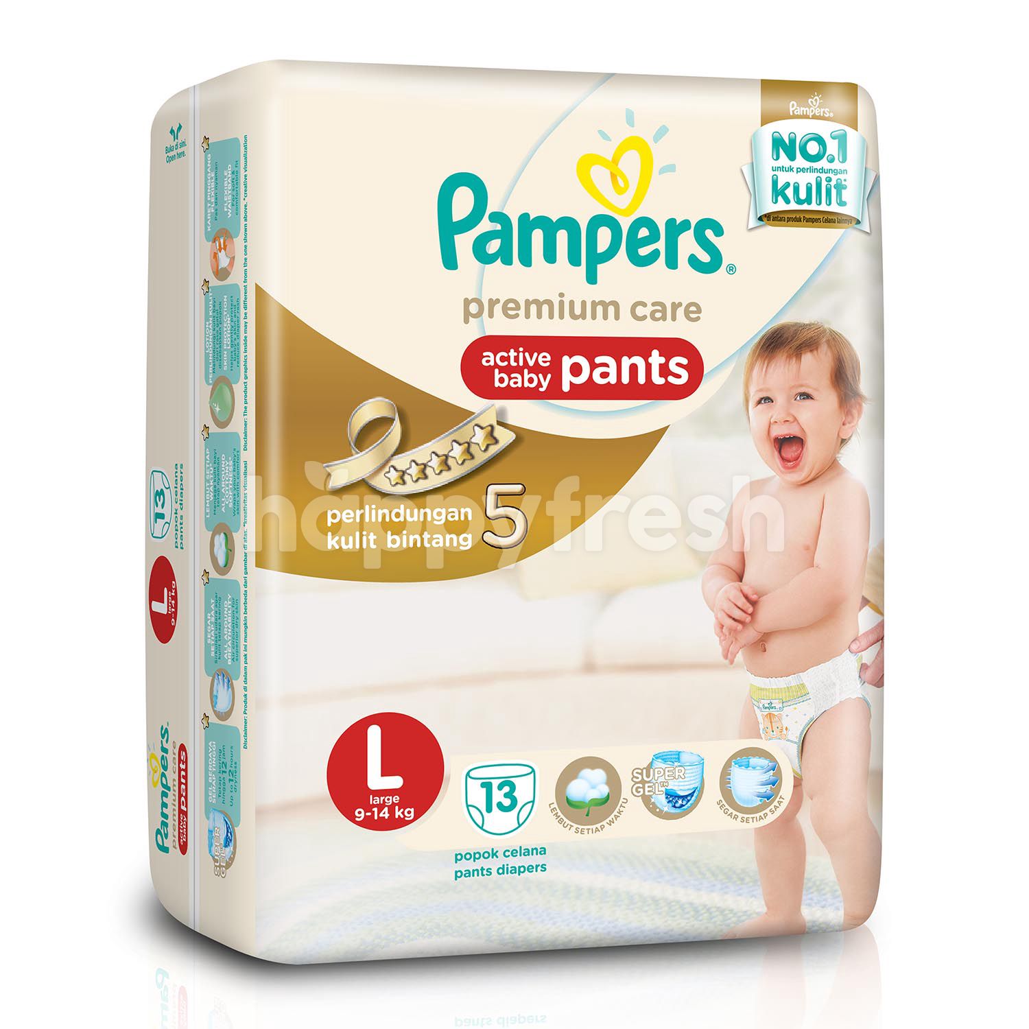 pampers active baby pants large