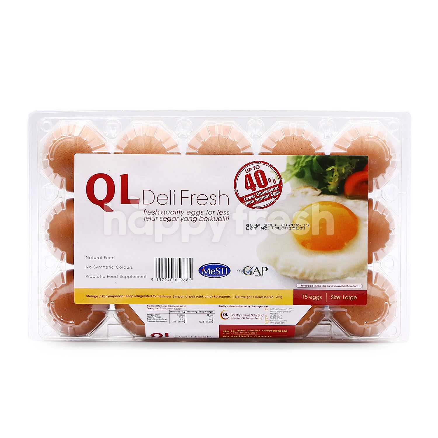 Beli QL DELI Fresh Lower Cholesterol Eggs dari AEON HappyFresh