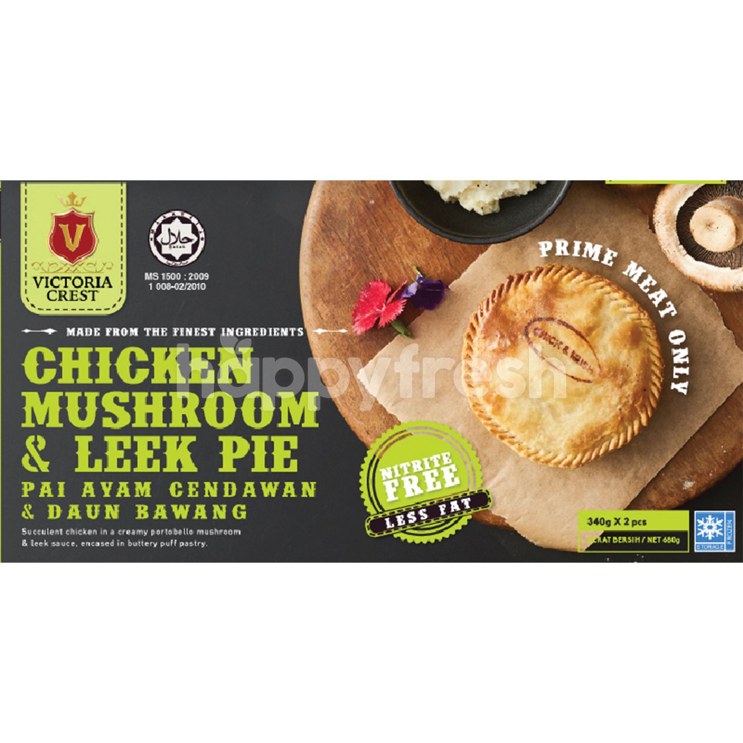 Beli Victoria Crest Chicken Mushroom & Leek Pie (2 Pieces) dari The