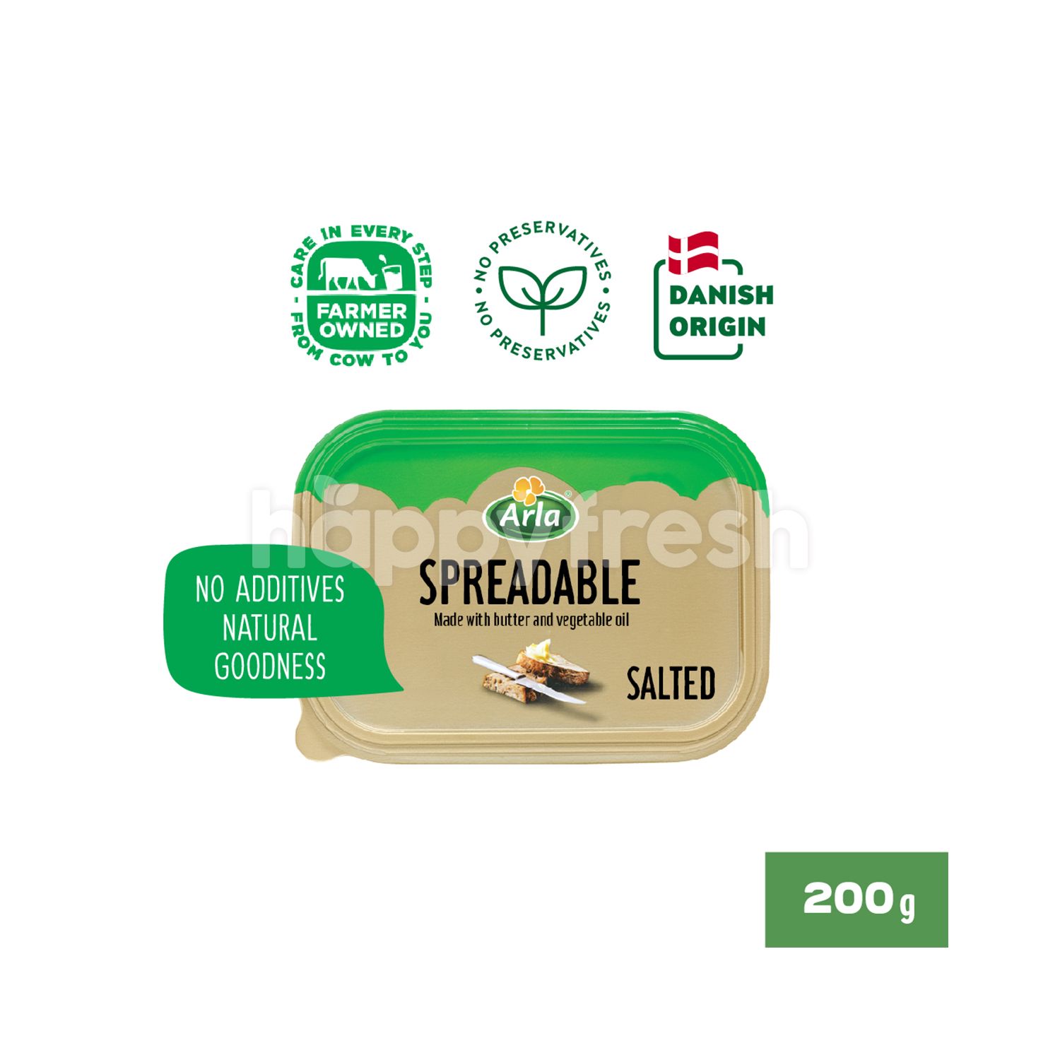 Beli Arla Spreadable Butter Tub Salted dari Village Grocer HappyFresh