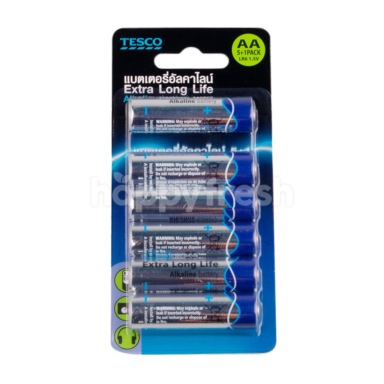 ซื้อ Tesco Battery Alkaline AA 5+1 Pieces Online จาก Lotus's HappyFresh