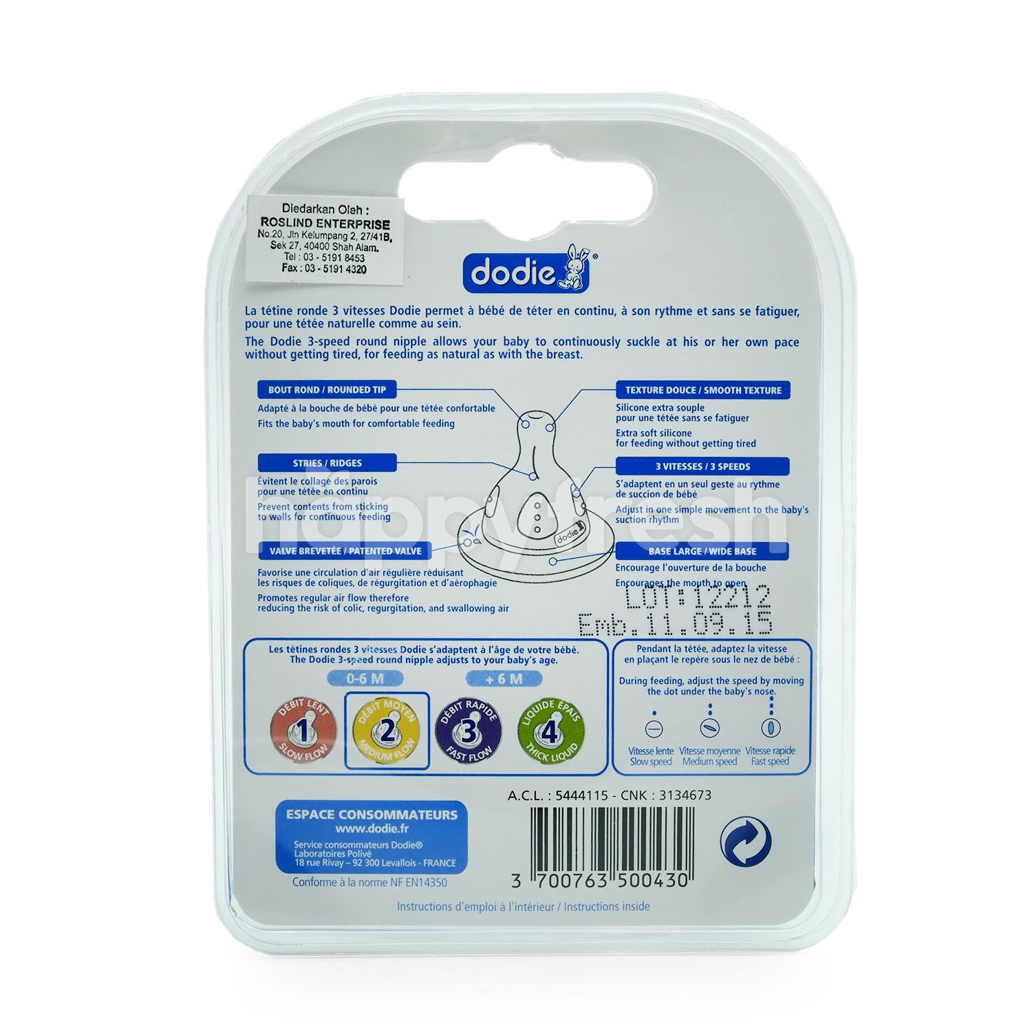 Beli Dodie Wide Neck 3 Speed Round Nipple Dari De Market Happyfresh Kuala Lumpur